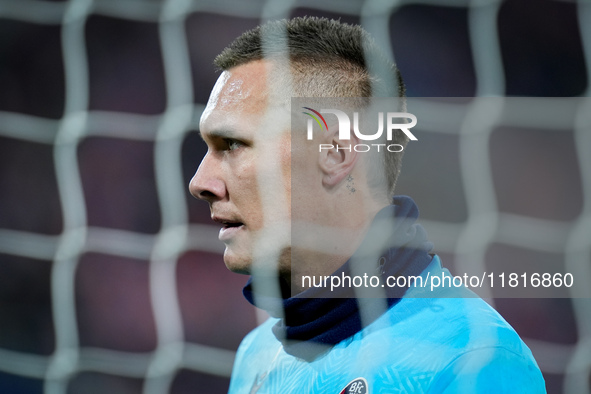 Lukasz Skorupski of Bologna FC looks on during the UEFA Champions League 2024/25 League Phase MD5 match between Bologna FC and LOSC Lille at...