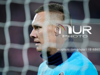 Lukasz Skorupski of Bologna FC looks on during the UEFA Champions League 2024/25 League Phase MD5 match between Bologna FC and LOSC Lille at...