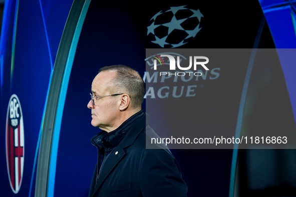 Joe Saputo president of Bologna FC looks on during the UEFA Champions League 2024/25 League Phase MD5 match between Bologna FC and LOSC Lill...