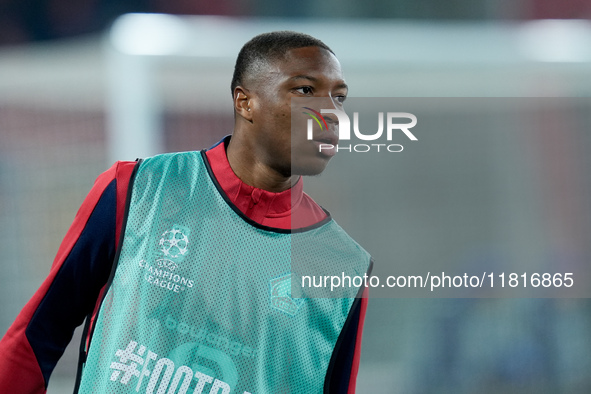 Bafode' Diakite' of LOSC Lille looks on during the UEFA Champions League 2024/25 League Phase MD5 match between Bologna FC and LOSC Lille at...