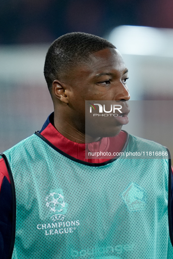 Bafode' Diakite' of LOSC Lille looks on during the UEFA Champions League 2024/25 League Phase MD5 match between Bologna FC and LOSC Lille at...