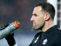 Marc-Aurele Caillard of LOSC Lille looks on during the UEFA Champions League 2024/25 League Phase MD5 match between Bologna FC and LOSC Lill...