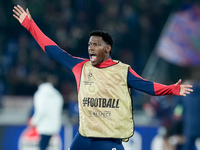 Jonathan David of LOSC Lille gestures during the UEFA Champions League 2024/25 League Phase MD5 match between Bologna FC and LOSC Lille at S...