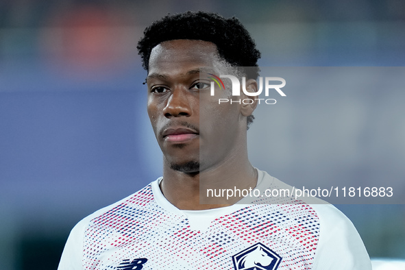 Jonathan David of LOSC Lille looks on during the UEFA Champions League 2024/25 League Phase MD5 match between Bologna FC and LOSC Lille at S...