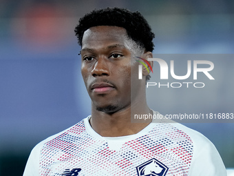 Jonathan David of LOSC Lille looks on during the UEFA Champions League 2024/25 League Phase MD5 match between Bologna FC and LOSC Lille at S...