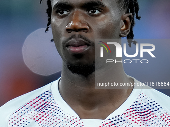 Ngal'ayel Mukau of LOSC Lille looks on during the UEFA Champions League 2024/25 League Phase MD5 match between Bologna FC and LOSC Lille at...