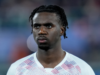 Ngal'ayel Mukau of LOSC Lille looks on during the UEFA Champions League 2024/25 League Phase MD5 match between Bologna FC and LOSC Lille at...