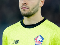 Lucas Chevalier of LOSC Lille during the UEFA Champions League 2024/25 League Phase MD5 match between Bologna FC and LOSC Lille at Stadio Re...