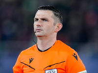 Referee Michael Olivier looks on during the UEFA Champions League 2024/25 League Phase MD5 match between Bologna FC and LOSC Lille at Stadio...