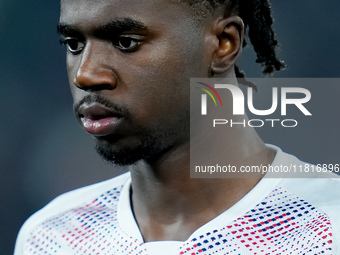 Ngal'ayel Mukau of LOSC Lille looks on looks on during the UEFA Champions League 2024/25 League Phase MD5 match between Bologna FC and LOSC...