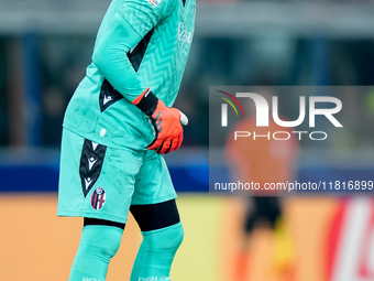 Lukasz Skorupski of Bologna FC looks on during the UEFA Champions League 2024/25 League Phase MD5 match between Bologna FC and LOSC Lille at...