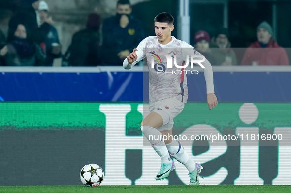 Matias Fernandez-Pardo of LOSC Lille during the UEFA Champions League 2024/25 League Phase MD5 match between Bologna FC and LOSC Lille at St...