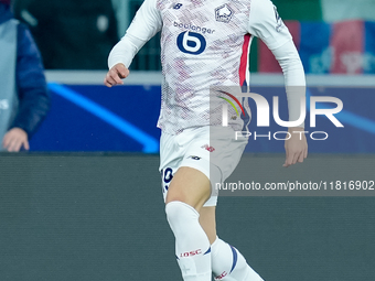 Matias Fernandez-Pardo of LOSC Lille during the UEFA Champions League 2024/25 League Phase MD5 match between Bologna FC and LOSC Lille at St...