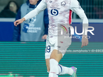 Matias Fernandez-Pardo of LOSC Lille during the UEFA Champions League 2024/25 League Phase MD5 match between Bologna FC and LOSC Lille at St...