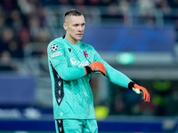 Lukasz Skorupski of Bologna FC looks on during the UEFA Champions League 2024/25 League Phase MD5 match between Bologna FC and LOSC Lille at...