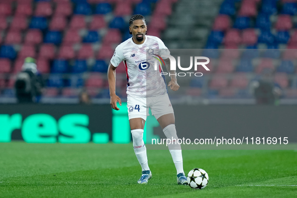 Alexsandro of LOSC Lille during the UEFA Champions League 2024/25 League Phase MD5 match between Bologna FC and LOSC Lille at Stadio Renato...