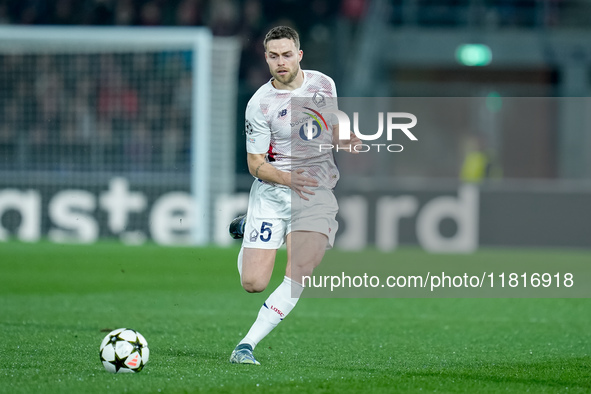 Gabriel Gudmundsson of LOSC Lille during the UEFA Champions League 2024/25 League Phase MD5 match between Bologna FC and LOSC Lille at Stadi...