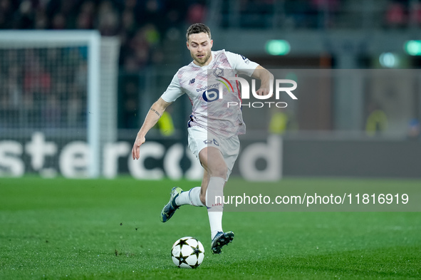 Gabriel Gudmundsson of LOSC Lille during the UEFA Champions League 2024/25 League Phase MD5 match between Bologna FC and LOSC Lille at Stadi...