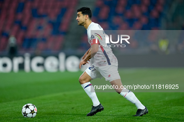 Benjamin Andre' of LOSC Lille during the UEFA Champions League 2024/25 League Phase MD5 match between Bologna FC and LOSC Lille at Stadio Re...