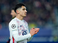 Osame Sahraoui of LOSC Lille gestures during the UEFA Champions League 2024/25 League Phase MD5 match between Bologna FC and LOSC Lille at S...