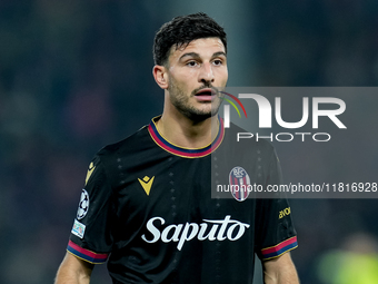 Riccardo Orsolini of Bologna FC looks on during the UEFA Champions League 2024/25 League Phase MD5 match between Bologna FC and LOSC Lille a...