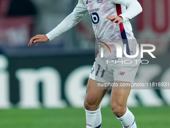 Osame Sahraoui of LOSC Lille during the UEFA Champions League 2024/25 League Phase MD5 match between Bologna FC and LOSC Lille at Stadio Ren...