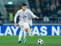 Matias Fernandez-Pardo of LOSC Lille during the UEFA Champions League 2024/25 League Phase MD5 match between Bologna FC and LOSC Lille at St...