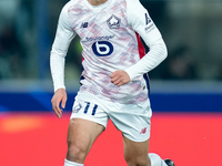 Osame Sahraoui of LOSC Lille during the UEFA Champions League 2024/25 League Phase MD5 match between Bologna FC and LOSC Lille at Stadio Ren...