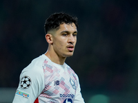 Osame Sahraoui of LOSC Lille looks on during the UEFA Champions League 2024/25 League Phase MD5 match between Bologna FC and LOSC Lille at S...