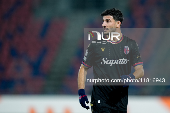 Riccardo Orsolini of Bologna FC looks on during the UEFA Champions League 2024/25 League Phase MD5 match between Bologna FC and LOSC Lille a...