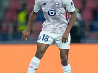 Bafode' Diakite' of LOSC Lille during the UEFA Champions League 2024/25 League Phase MD5 match between Bologna FC and LOSC Lille at Stadio R...