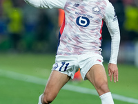 Osame Sahraoui of LOSC Lille during the UEFA Champions League 2024/25 League Phase MD5 match between Bologna FC and LOSC Lille at Stadio Ren...