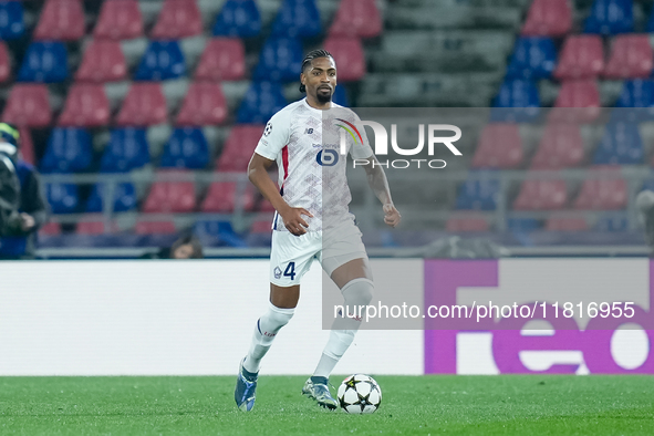 Alexsandro of LOSC Lille during the UEFA Champions League 2024/25 League Phase MD5 match between Bologna FC and LOSC Lille at Stadio Renato...