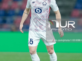 Gabriel Gudmundsson of LOSC Lille during the UEFA Champions League 2024/25 League Phase MD5 match between Bologna FC and LOSC Lille at Stadi...