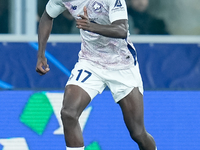 Ngal'ayel Mukau of LOSC Lille during the UEFA Champions League 2024/25 League Phase MD5 match between Bologna FC and LOSC Lille at Stadio Re...