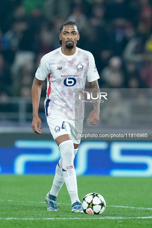 Alexsandro of LOSC Lille during the UEFA Champions League 2024/25 League Phase MD5 match between Bologna FC and LOSC Lille at Stadio Renato...