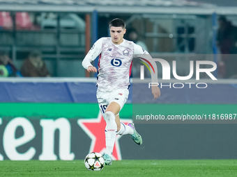 Matias Fernandez-Pardo of LOSC Lille during the UEFA Champions League 2024/25 League Phase MD5 match between Bologna FC and LOSC Lille at St...