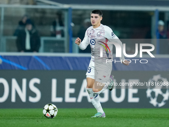 Matias Fernandez-Pardo of LOSC Lille during the UEFA Champions League 2024/25 League Phase MD5 match between Bologna FC and LOSC Lille at St...