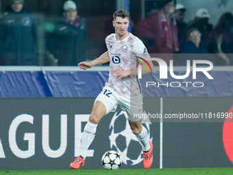 Thomas Meunier of LOSC Lille during the UEFA Champions League 2024/25 League Phase MD5 match between Bologna FC and LOSC Lille at Stadio Ren...