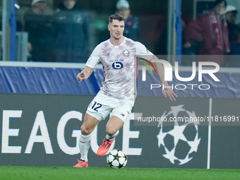 Thomas Meunier of LOSC Lille during the UEFA Champions League 2024/25 League Phase MD5 match between Bologna FC and LOSC Lille at Stadio Ren...