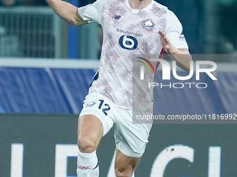 Thomas Meunier of LOSC Lille during the UEFA Champions League 2024/25 League Phase MD5 match between Bologna FC and LOSC Lille at Stadio Ren...