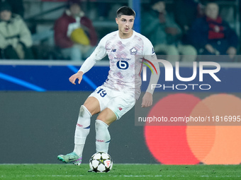 Matias Fernandez-Pardo of LOSC Lille during the UEFA Champions League 2024/25 League Phase MD5 match between Bologna FC and LOSC Lille at St...