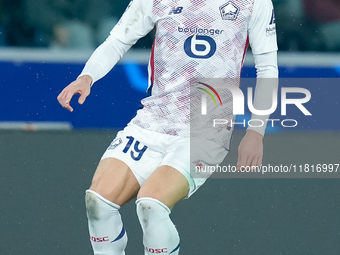 Matias Fernandez-Pardo of LOSC Lille during the UEFA Champions League 2024/25 League Phase MD5 match between Bologna FC and LOSC Lille at St...