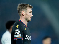 Stefan Posch of Bologna FC looks on during the UEFA Champions League 2024/25 League Phase MD5 match between Bologna FC and LOSC Lille at Sta...