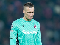 Lukasz Skorupski of Bologna FC looks dejected during the UEFA Champions League 2024/25 League Phase MD5 match between Bologna FC and LOSC Li...