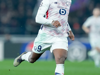 Jonathan David of LOSC Lille during the UEFA Champions League 2024/25 League Phase MD5 match between Bologna FC and LOSC Lille at Stadio Ren...