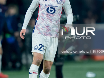 Edon Zhegrova of LOSC Lille during the UEFA Champions League 2024/25 League Phase MD5 match between Bologna FC and LOSC Lille at Stadio Rena...