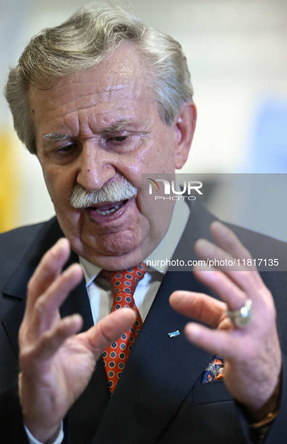 KRAKOW, POLAND - NOVEMBER 27:   
Leon Komornicki, retired Major General of the Polish Army, speaks to a journalist, during the 1st National...