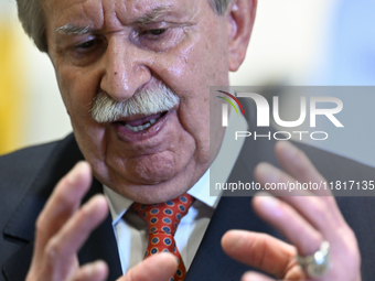 KRAKOW, POLAND - NOVEMBER 27:   
Leon Komornicki, retired Major General of the Polish Army, speaks to a journalist, during the 1st National...