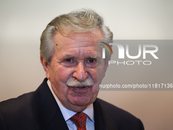 KRAKOW, POLAND - NOVEMBER 27:   
Leon Komornicki, retired Major General of the Polish Army, speaks to a journalist, during the 1st National...